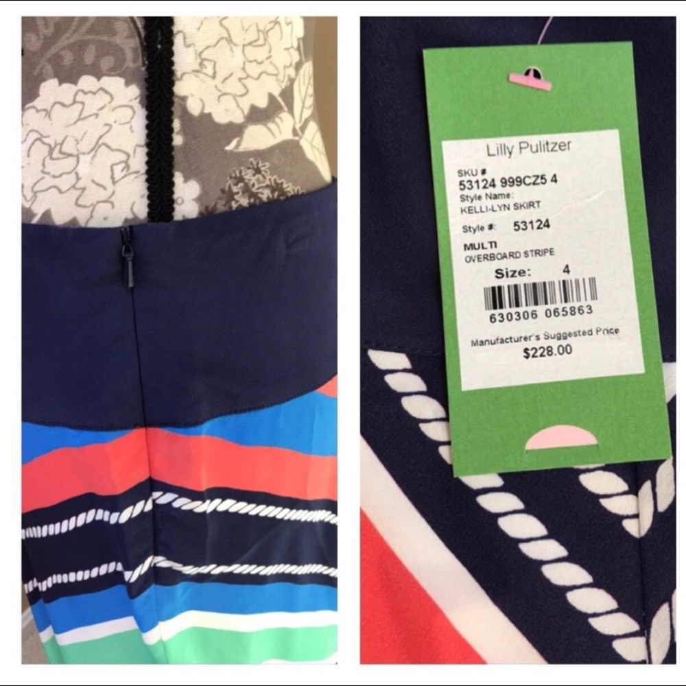 NWT Lilly Pulitzer Kelli Lyn Stripe Skirt - Picture 6 of 6
